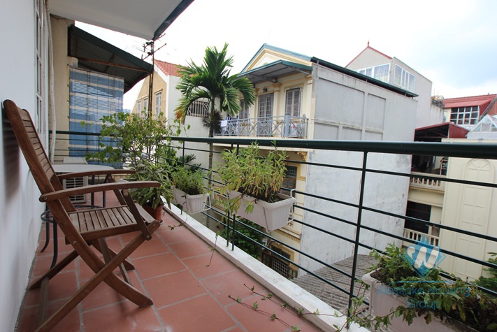 Bright duplex apartment for lease in Westlake area, Hanoi, fully furnished.